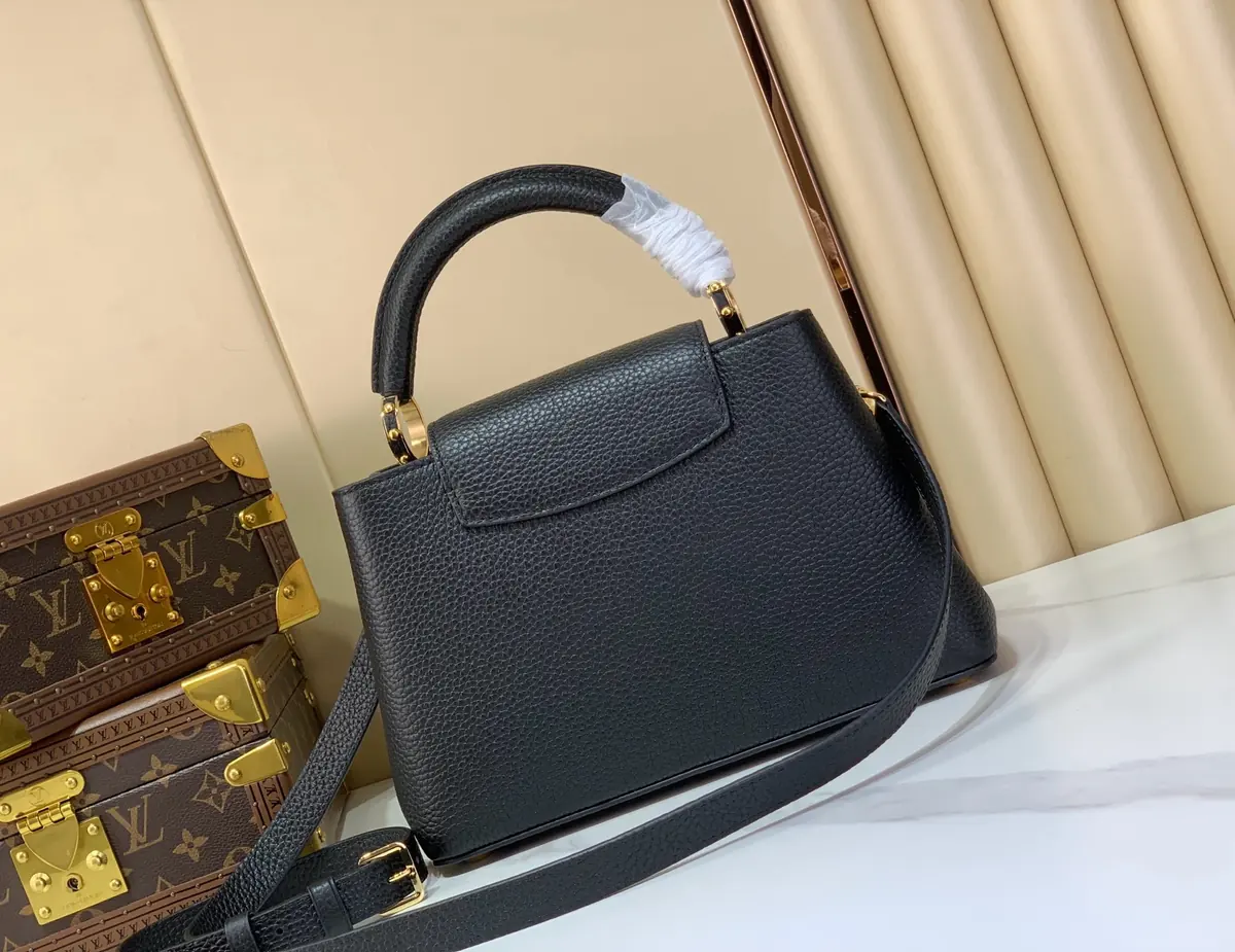 LV Style Black Leather Top Handle Bag style reference detail image 3 from source 787699