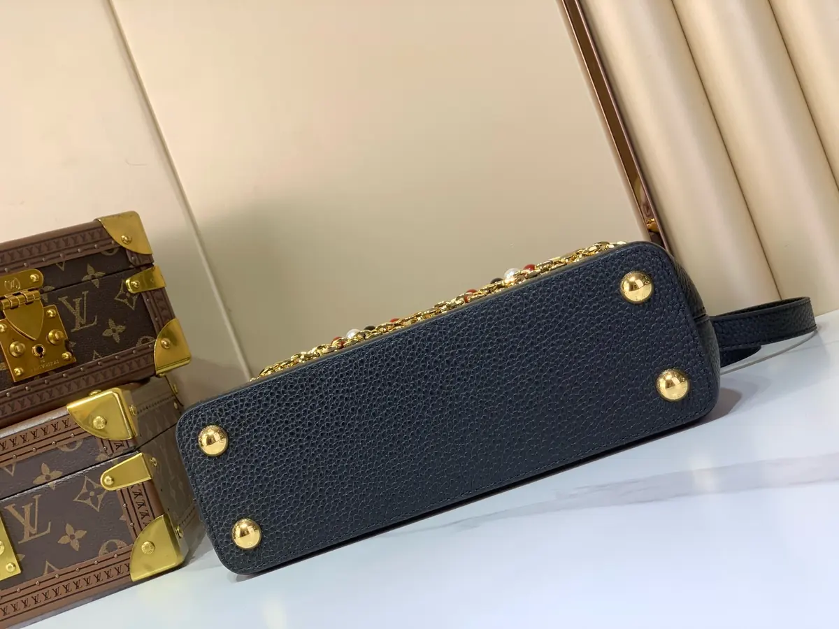 LV Style Black Leather Top Handle Bag style reference detail image 4 from source 787699