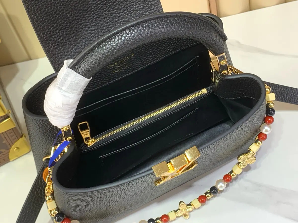 LV Style Black Leather Top Handle Bag style reference detail image 8 from source 787699