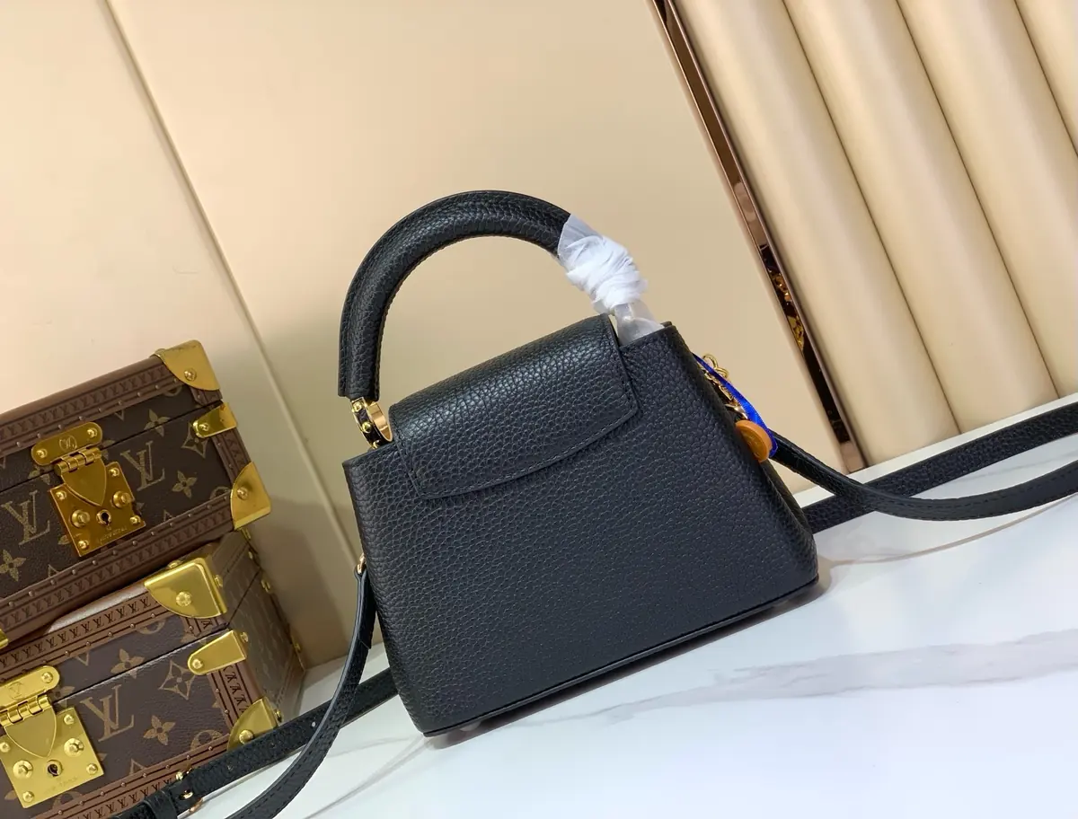 LV Style Black Leather Top Handle Bag style reference detail image 3 from source 787700