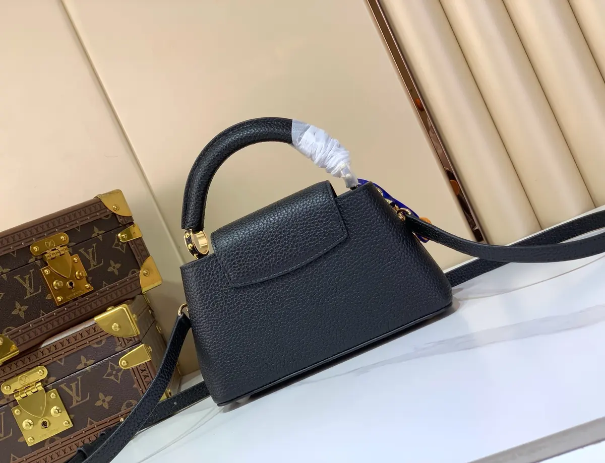 LV Style Black Leather Top Handle Bag style reference detail image 3 from source 787701
