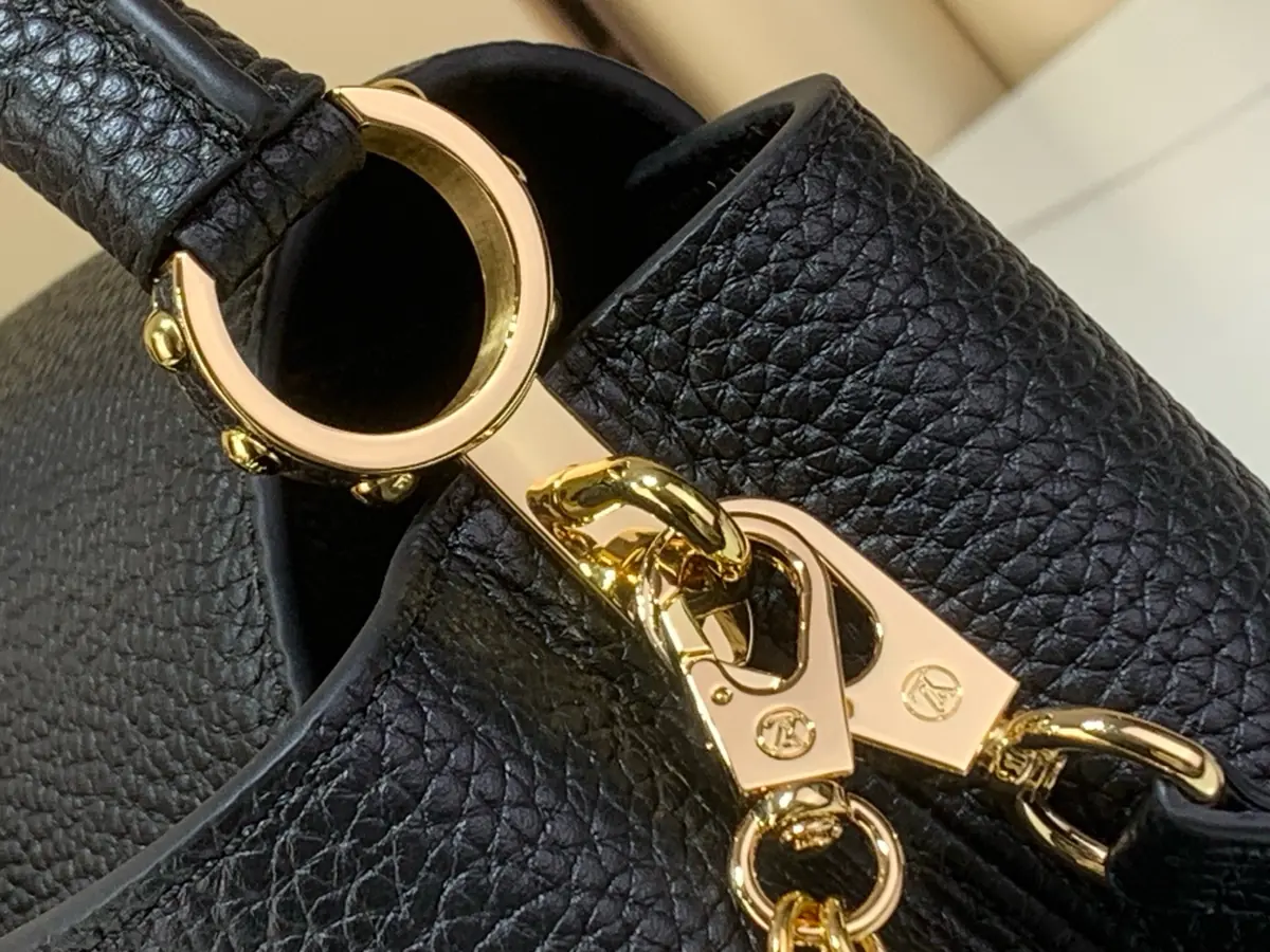 LV Style Black Leather Top Handle Bag style reference detail image 9 from source 787701