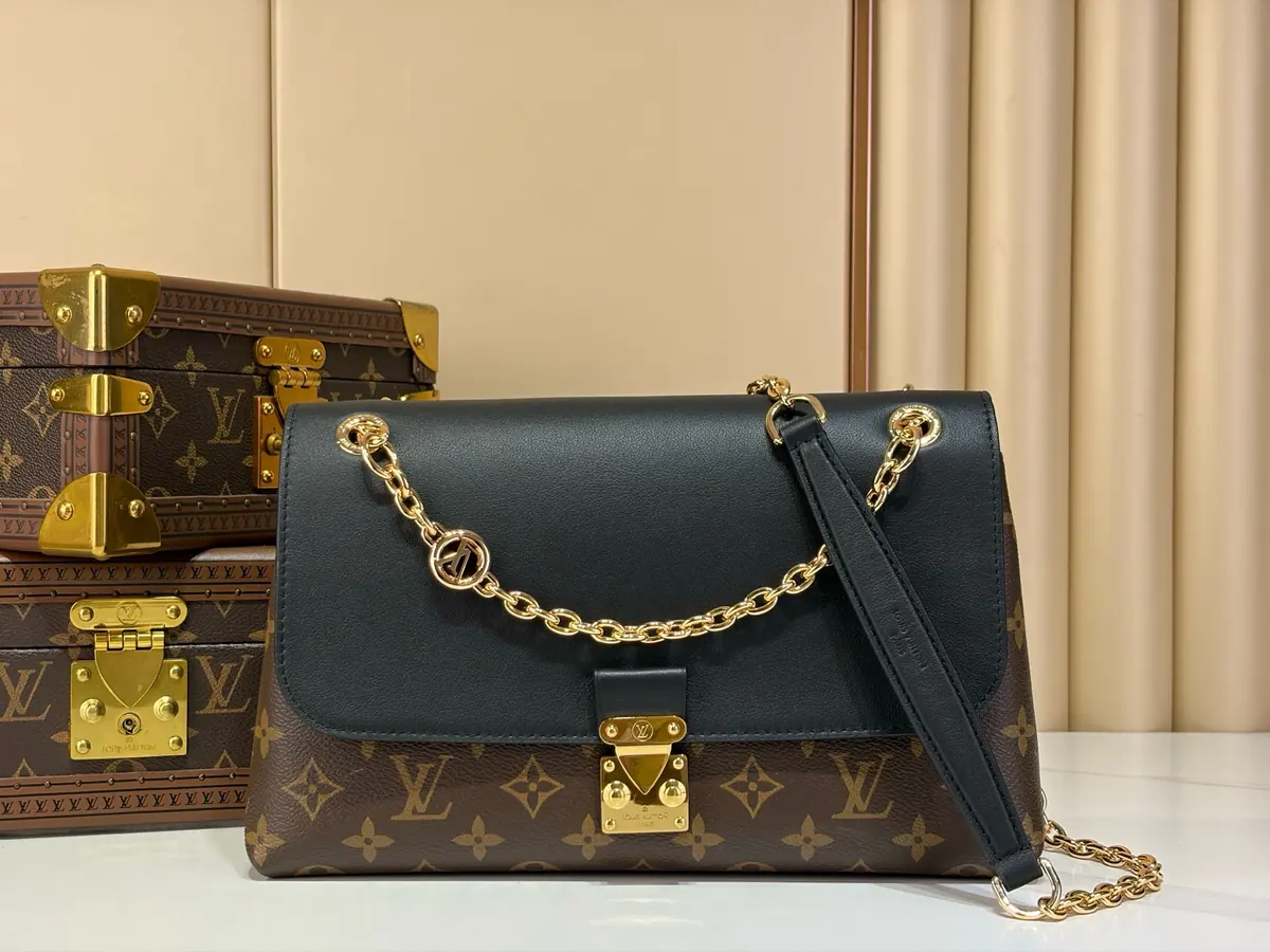 LV Style Black Leather Top Handle Bag style reference detail image 1 from source 787711