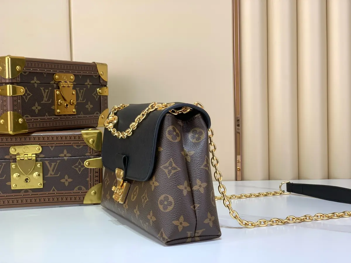 LV Style Black Leather Top Handle Bag style reference detail image 2 from source 787712