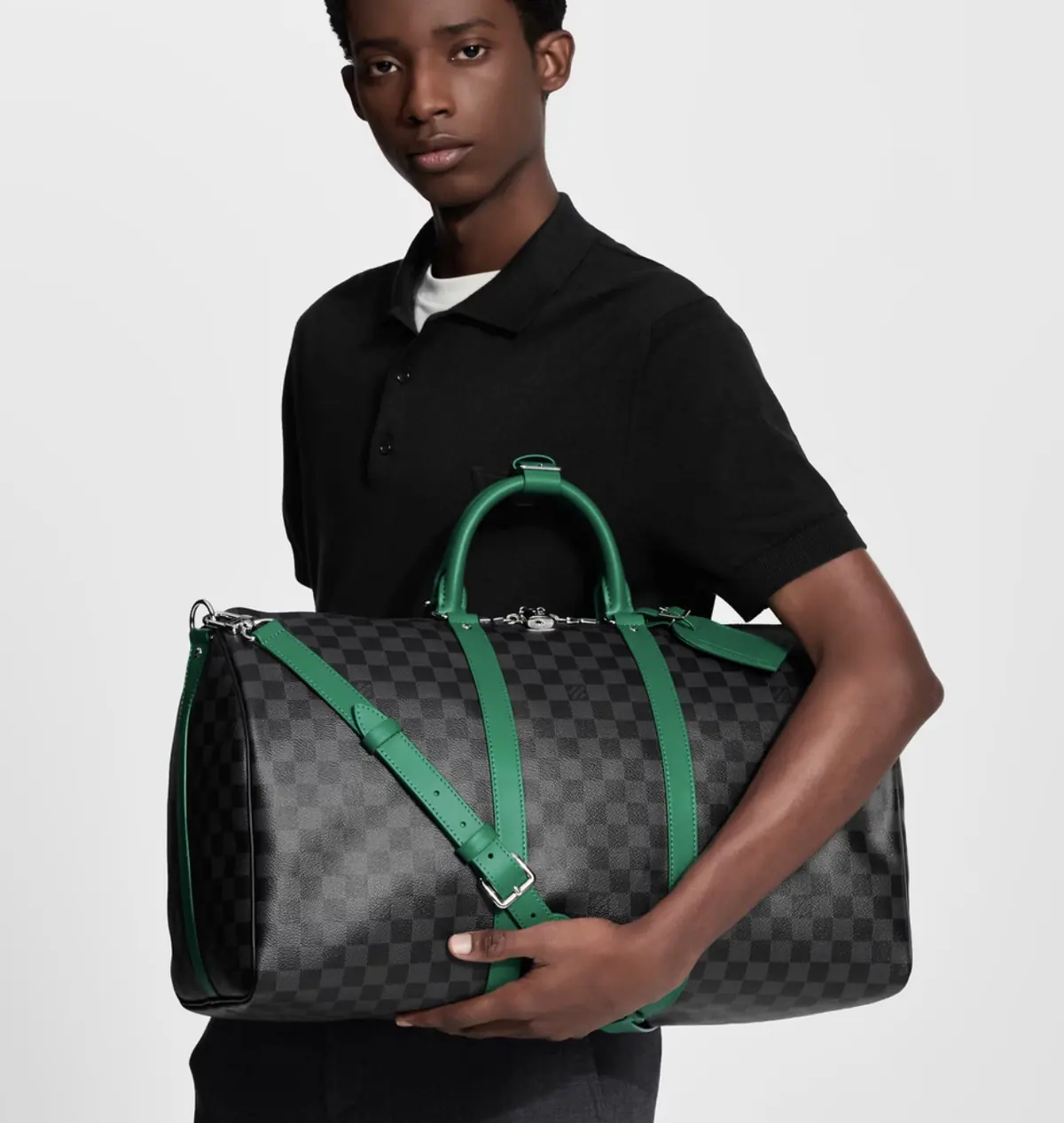 LV Style Black Leather Travel Bag Lookbook Reference image 5