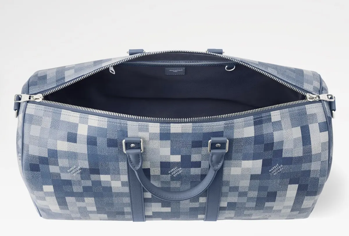 LV Style Blue Canvas Travel Bag Lookbook Reference image 3