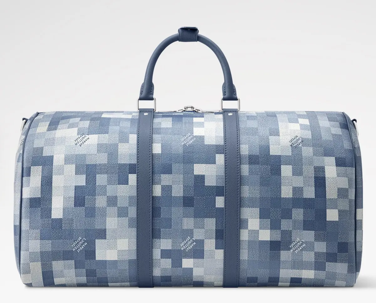 LV Style Blue Canvas Travel Bag Lookbook Reference image 4