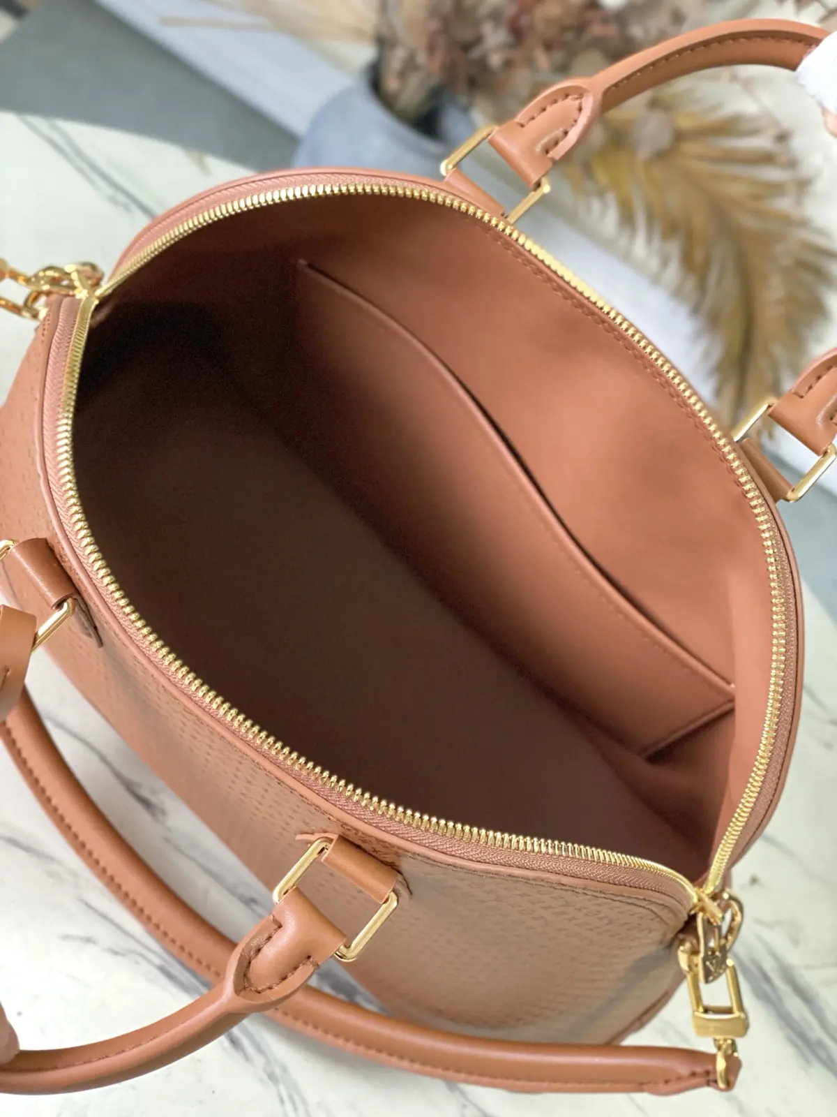 LV Style Brown Leather Bag style reference detail image 9 from source 787677