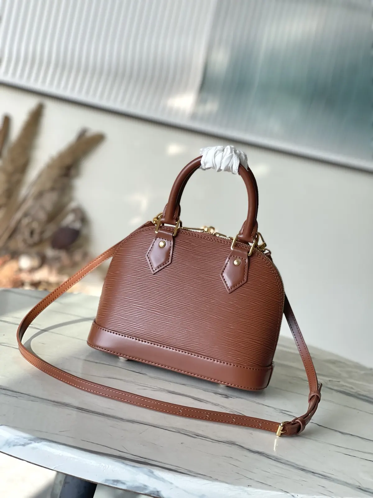 LV Style Brown Leather Bag style reference detail image 3 from source 787727