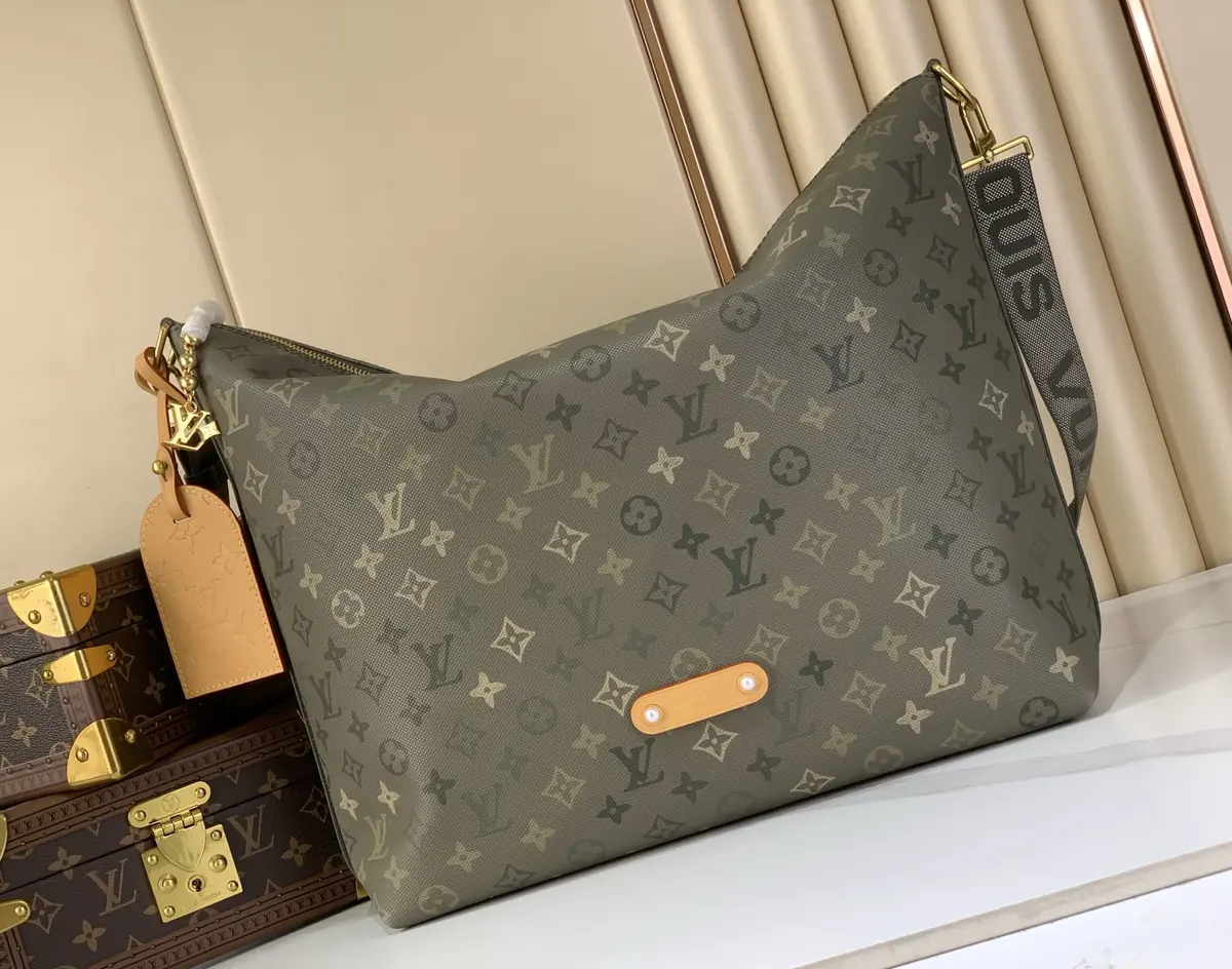 LV Style Brown Leather Hobo Bag Lookbook Reference image 1
