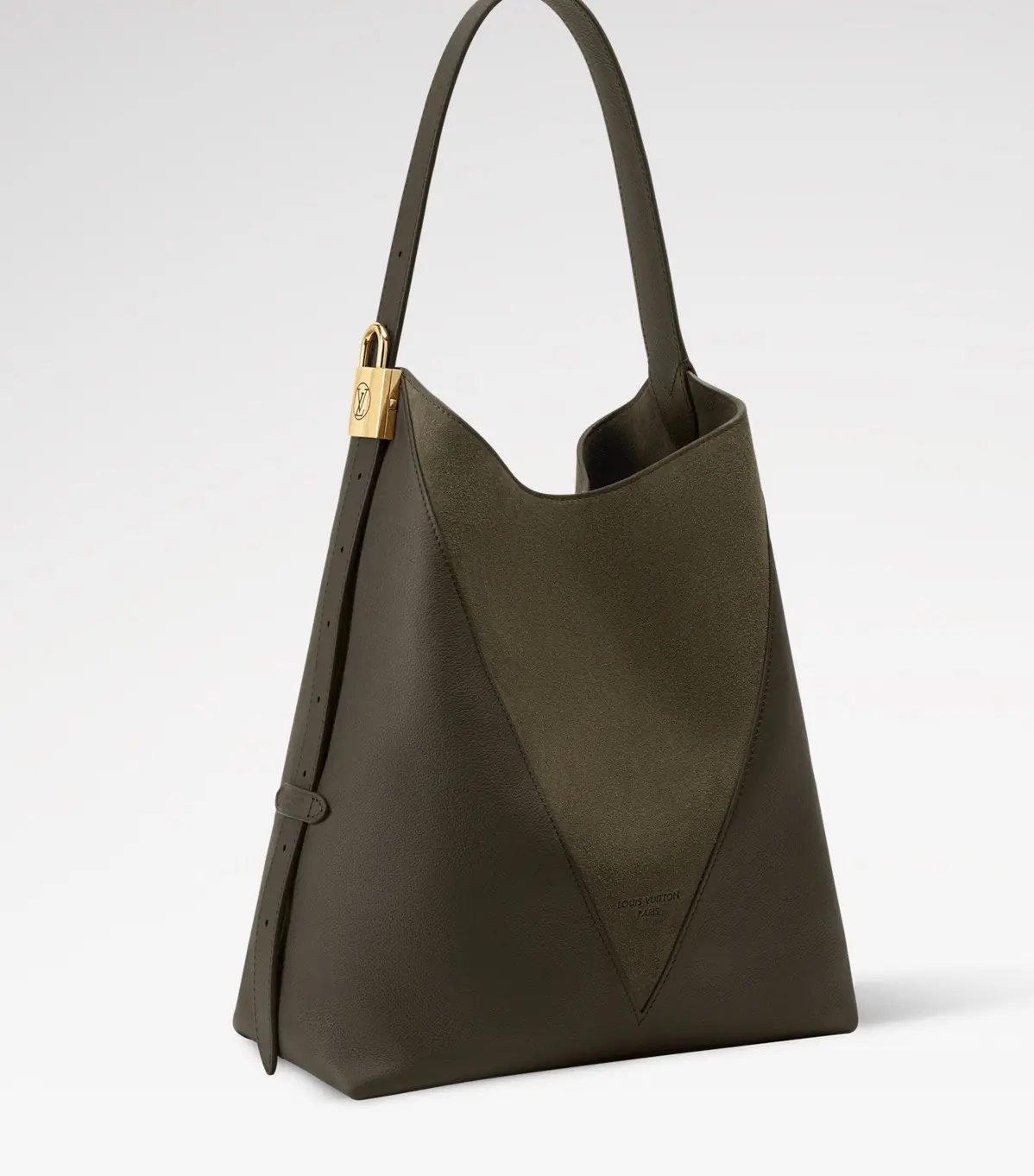 LV Style Brown Leather Hobo Bag Lookbook Reference image 3