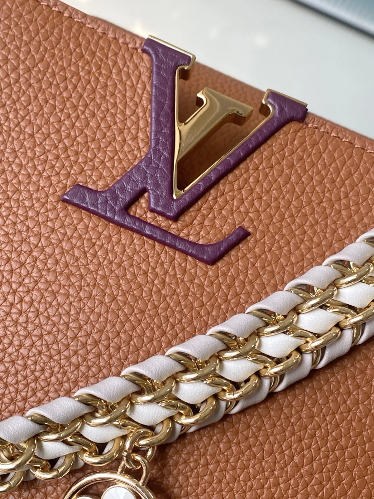 LV Style Brown Leather Top Handle Bag style reference detail image 5 from source 787651