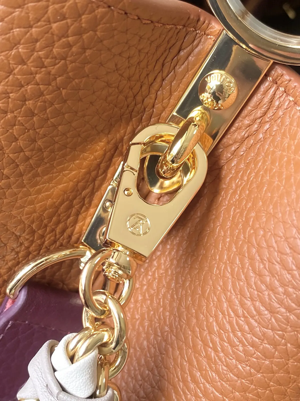 LV Style Brown Leather Top Handle Bag style reference detail image 6 from source 787651
