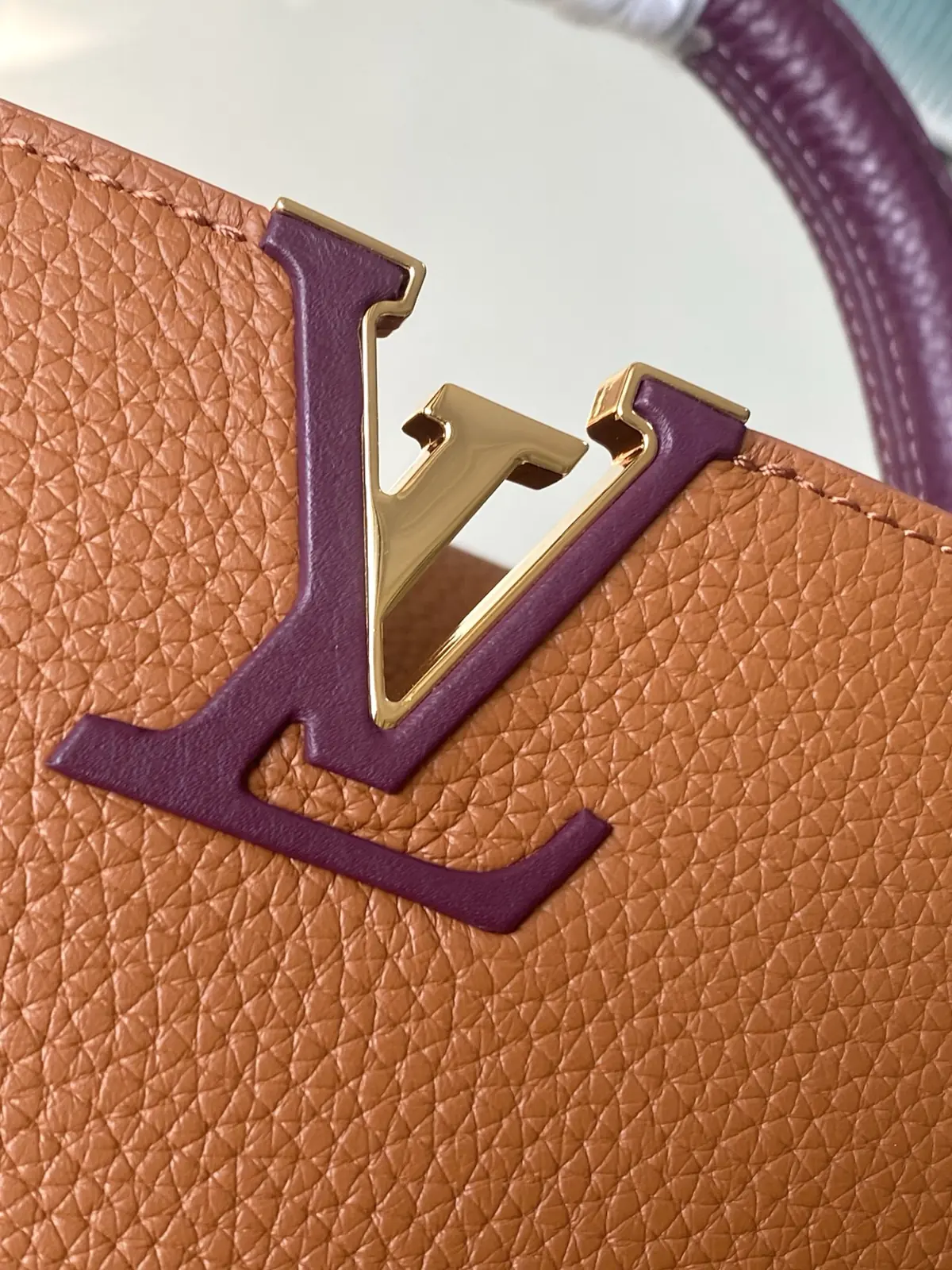 LV Style Brown Leather Top Handle Bag style reference detail image 5 from source 787652