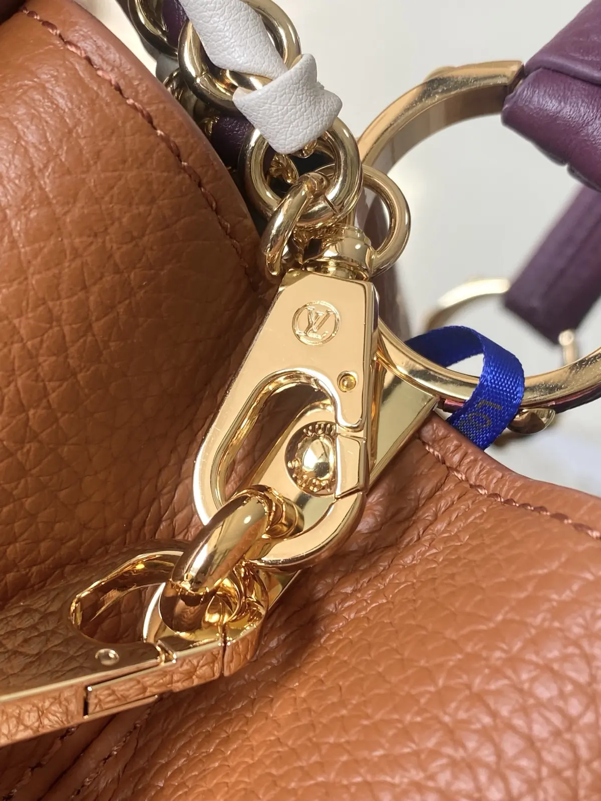 LV Style Brown Leather Top Handle Bag style reference detail image 6 from source 787652
