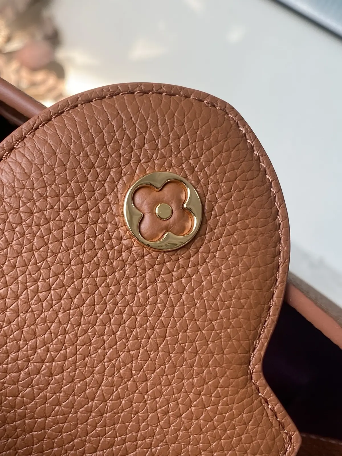 LV Style Brown Leather Top Handle Bag style reference detail image 7 from source 787652