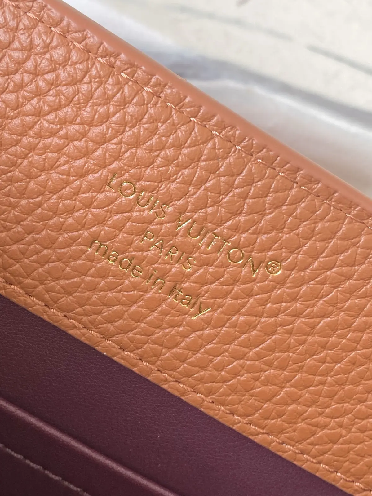 LV Style Brown Leather Top Handle Bag style reference detail image 9 from source 787652