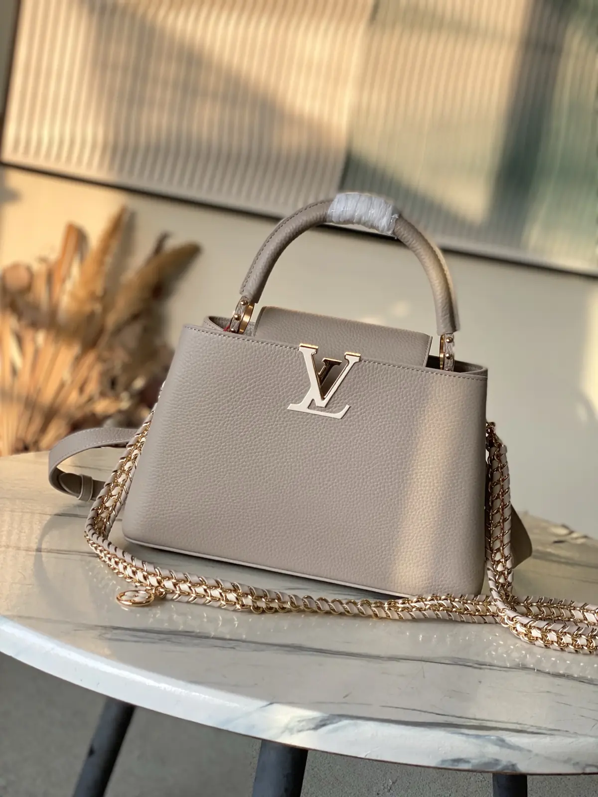 LV Style Brown Leather Top Handle Bag style reference detail image 1 from source 787657
