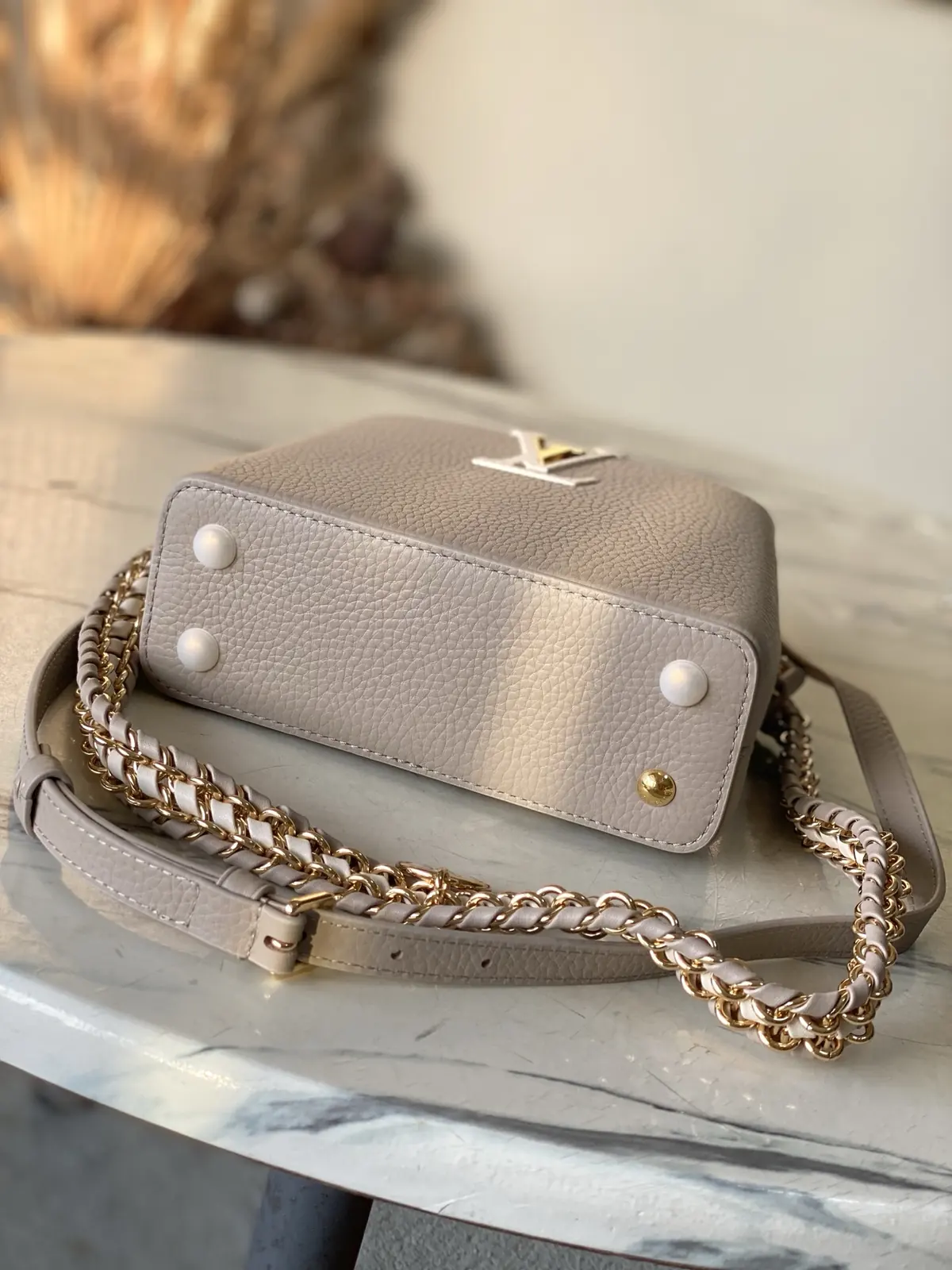 LV Style Brown Leather Top Handle Bag style reference detail image 4 from source 787659