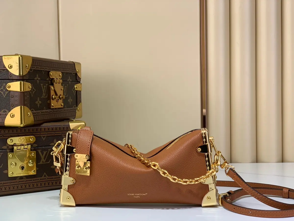 LV Style Brown Leather Top Handle Bag style reference detail image 1 from source 787669
