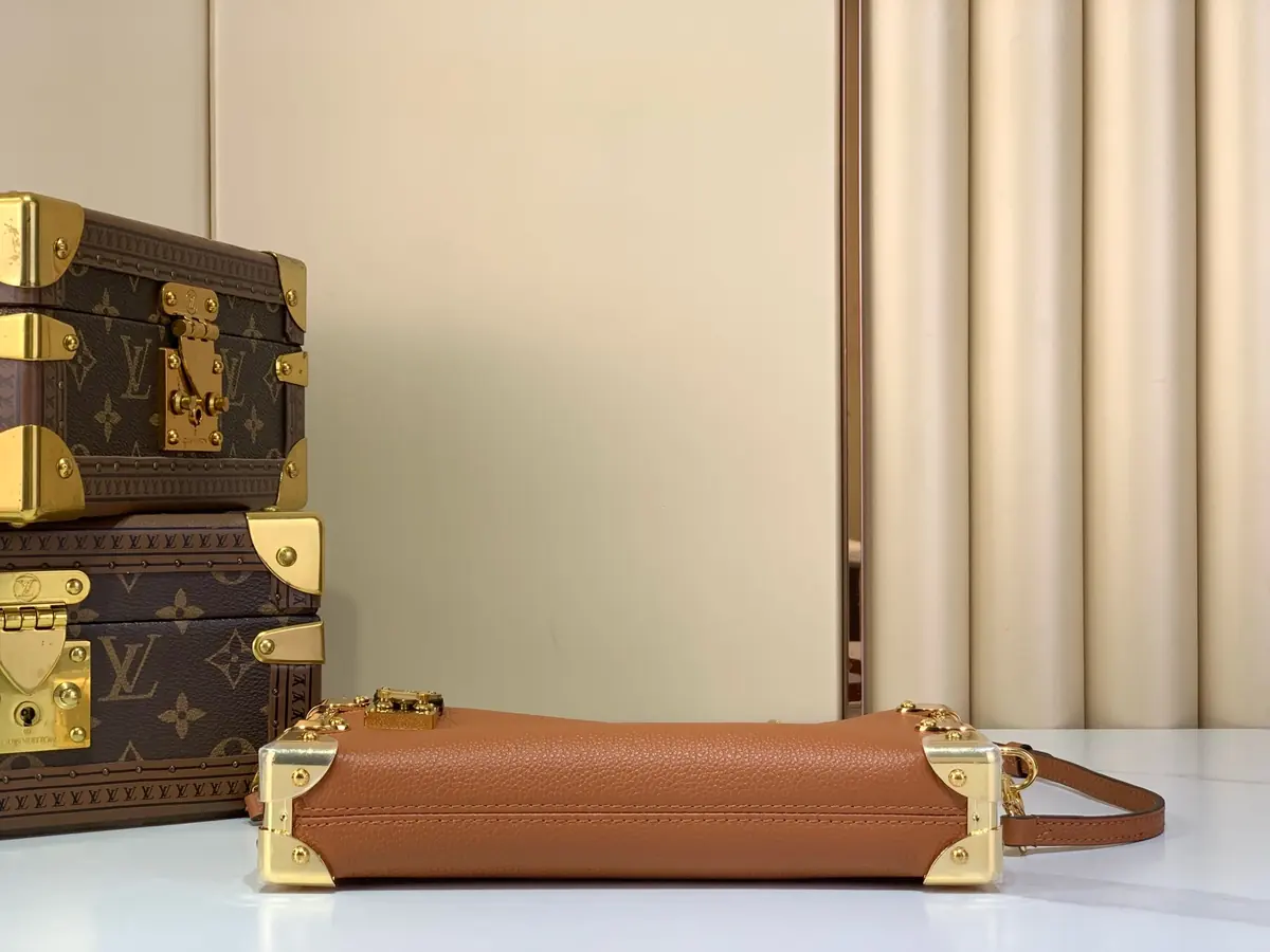 LV Style Brown Leather Top Handle Bag style reference detail image 4 from source 787669