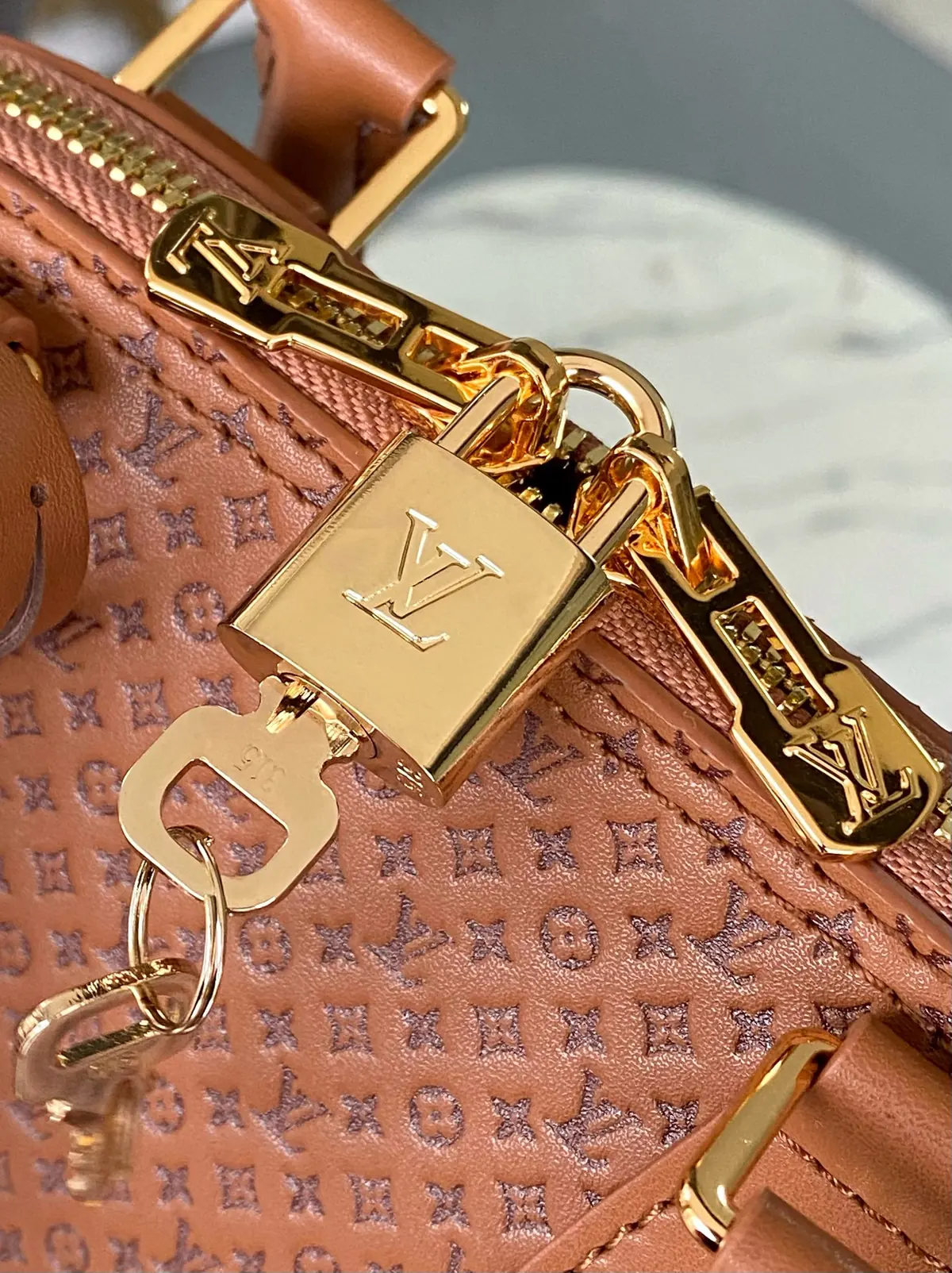 LV Style Brown Leather Top Handle Bag style reference detail image 6 from source 787678