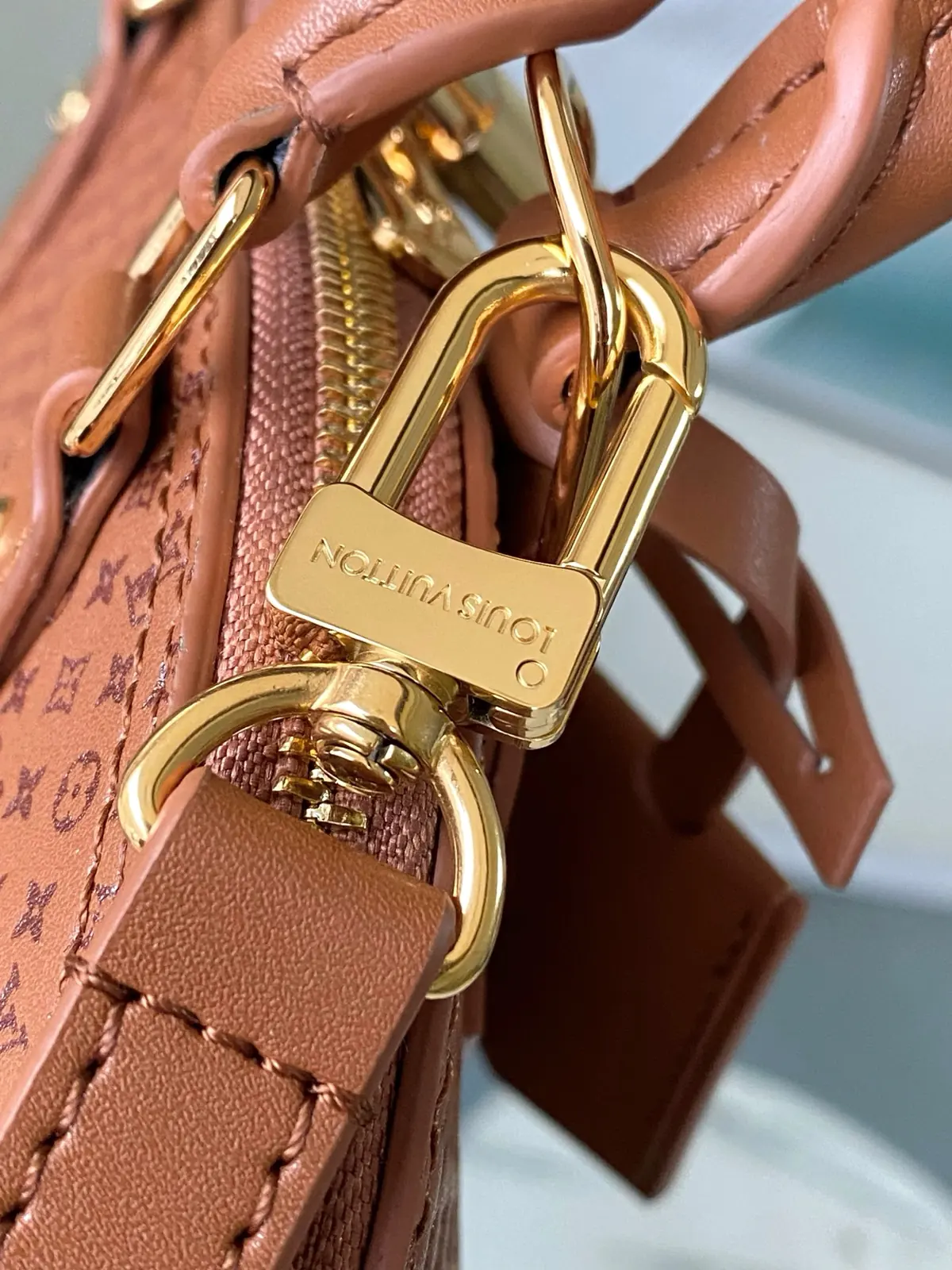 LV Style Brown Leather Top Handle Bag style reference detail image 7 from source 787678