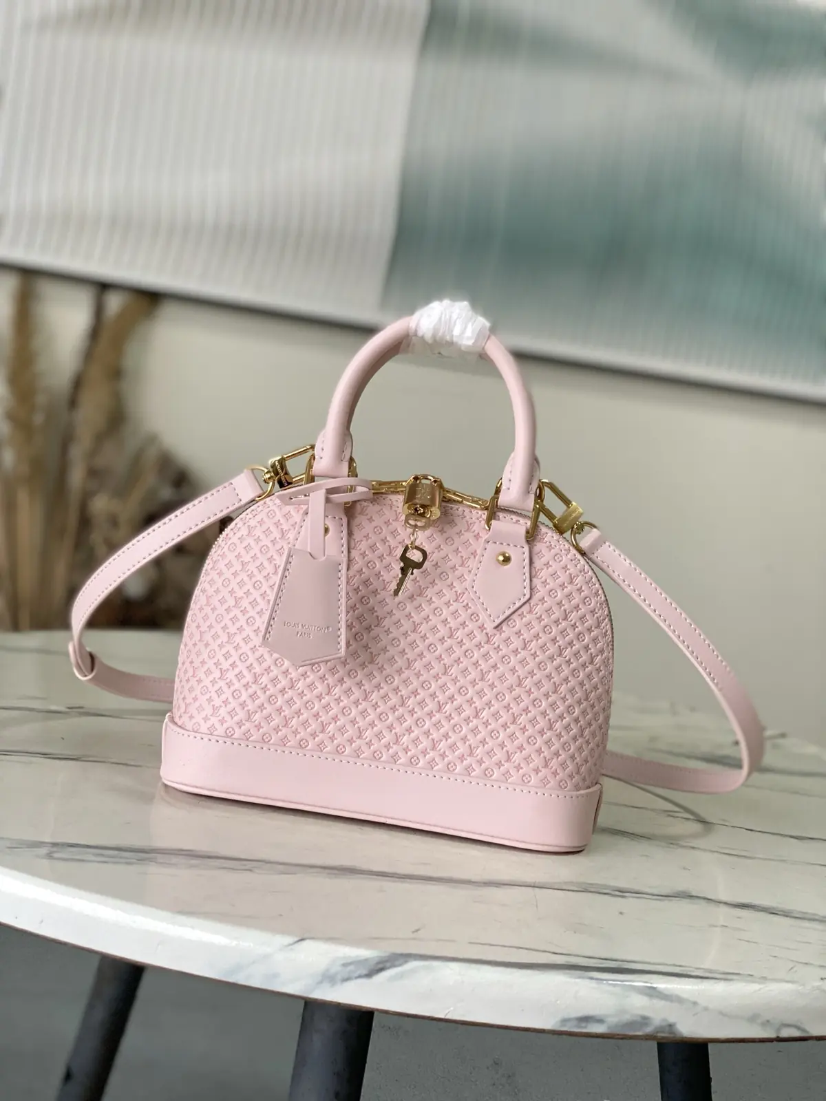 LV Style Brown Leather Top Handle Bag style reference detail image 1 from source 787679