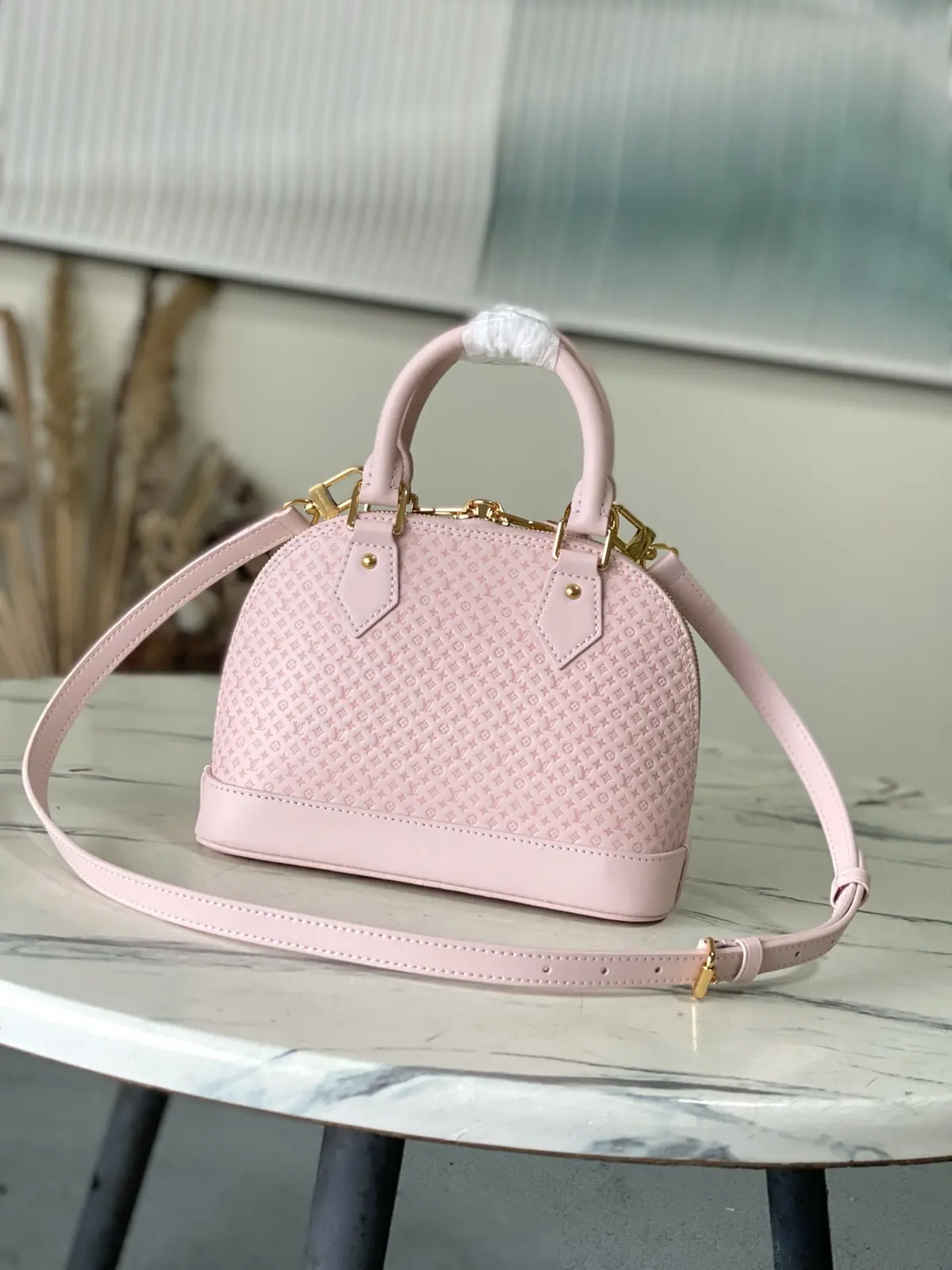 LV Style Brown Leather Top Handle Bag style reference detail image 3 from source 787679