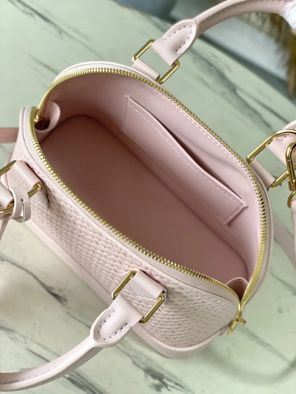 LV Style Brown Leather Top Handle Bag style reference detail image 9 from source 787679