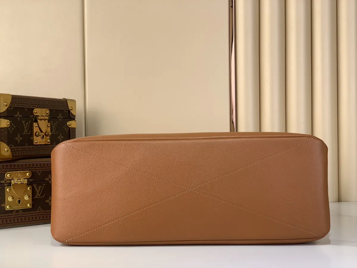 LV Style Brown Leather Tote Bag Lookbook Reference image 4
