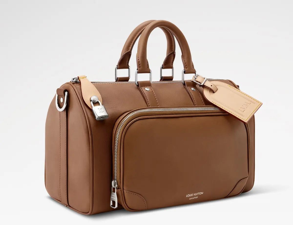 LV Style Brown Leather Travel Bag Lookbook Reference image 2