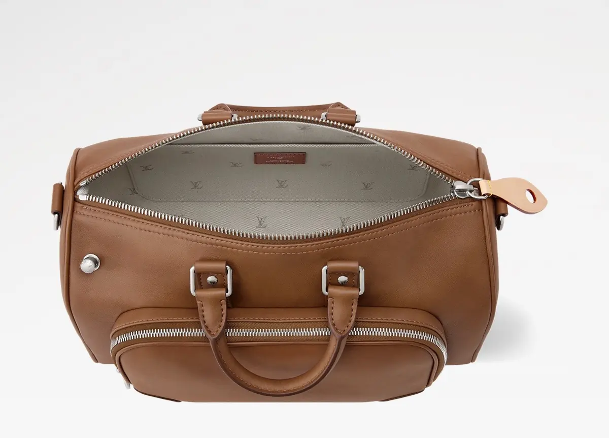 LV Style Brown Leather Travel Bag Lookbook Reference image 3
