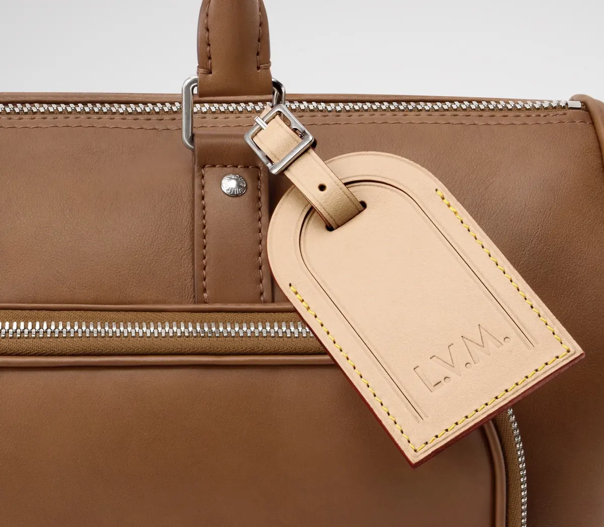 LV Style Brown Leather Travel Bag Lookbook Reference image 4
