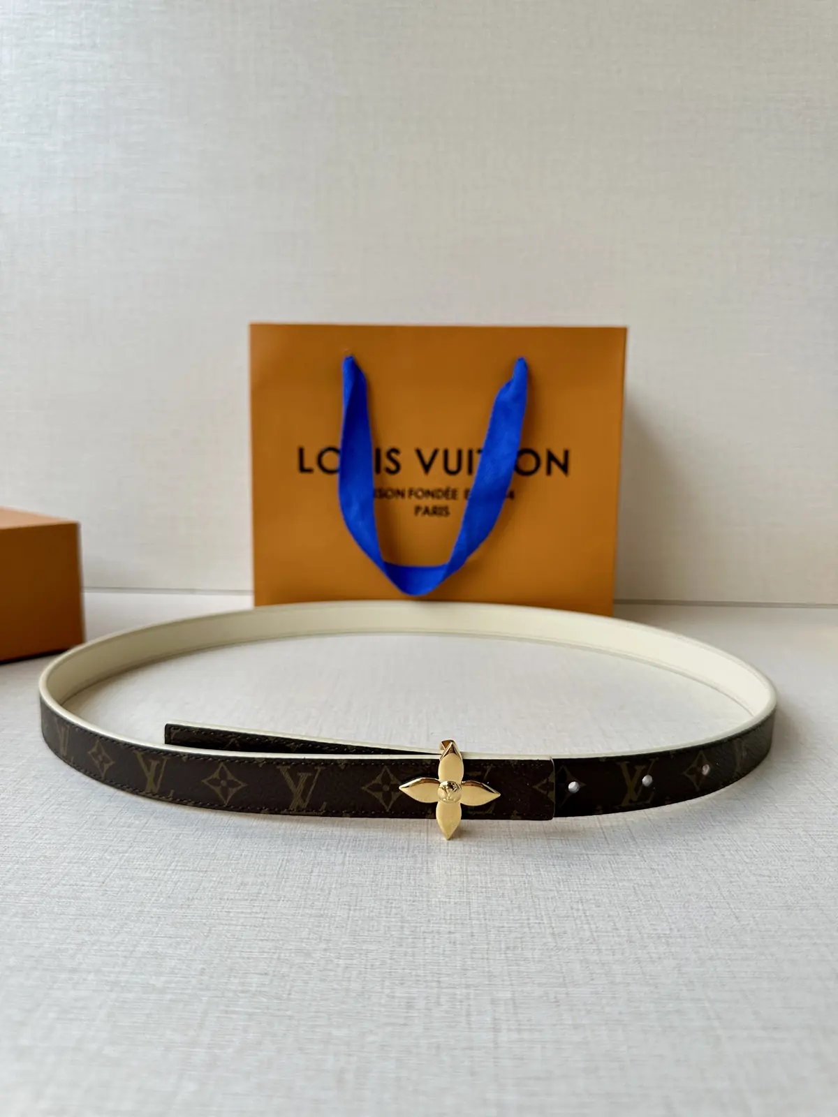 LV Style Gold Leather Women's Belt Lookbook Reference image 1