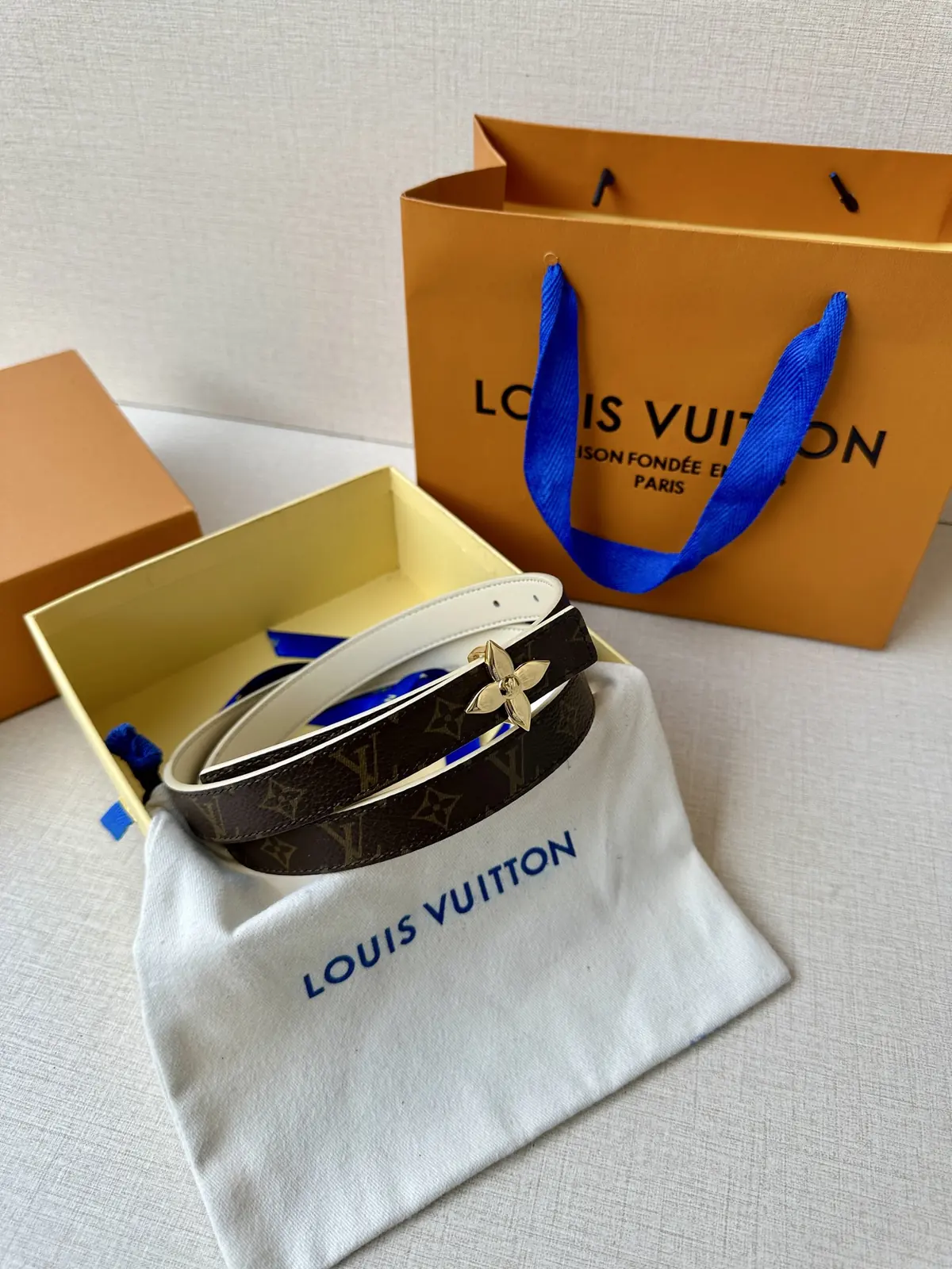 LV Style Gold Leather Women's Belt Lookbook Reference image 3