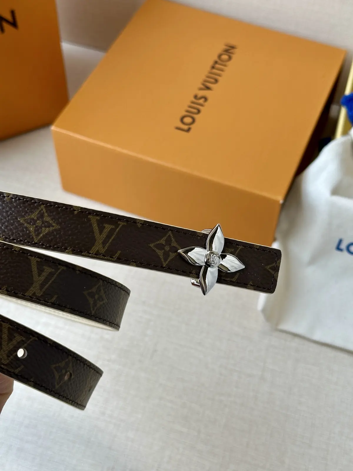LV Style Gold Leather Women's Belt Lookbook Reference image 5