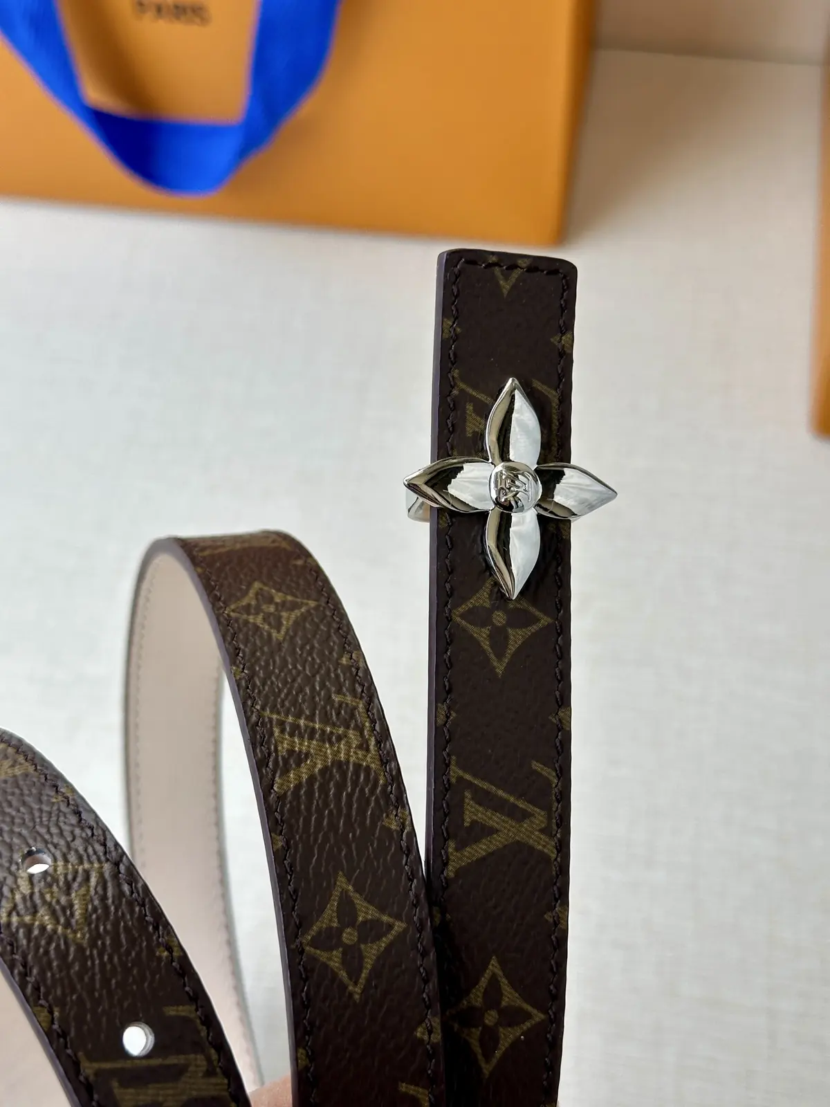 LV Style Gold Leather Women's Belt Lookbook Reference image 4