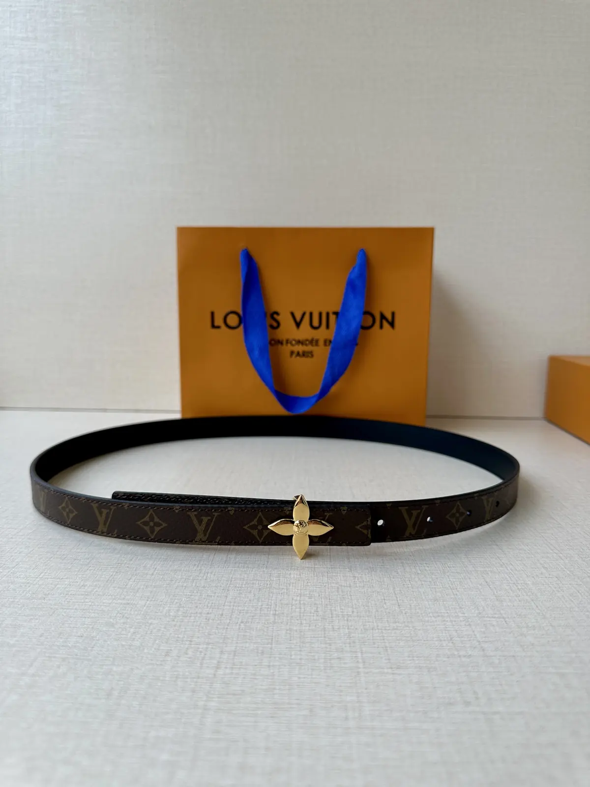 LV Style Gold Leather Women's Belt Lookbook Reference image 1