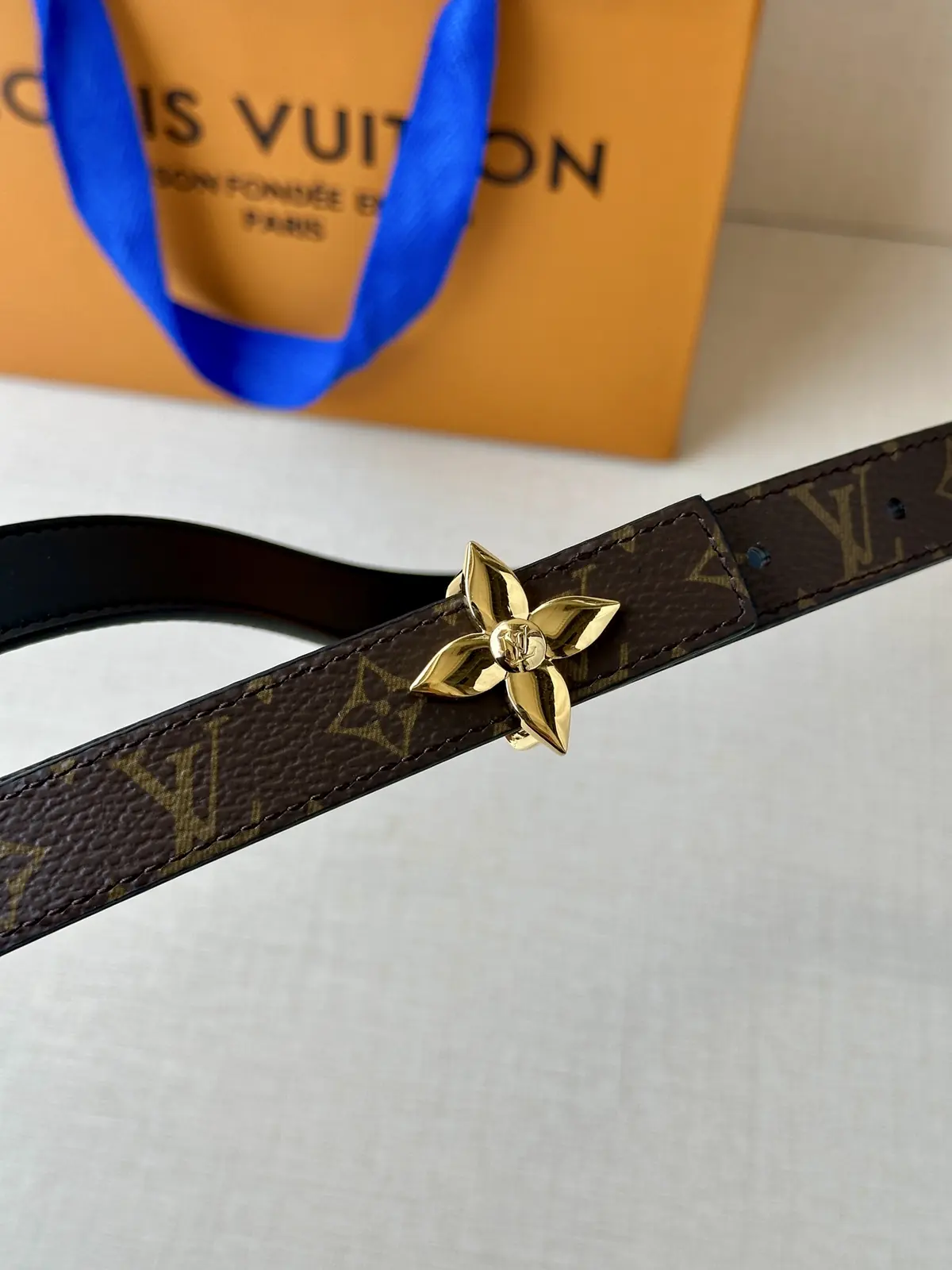 LV Style Gold Leather Women's Belt Lookbook Reference image 2