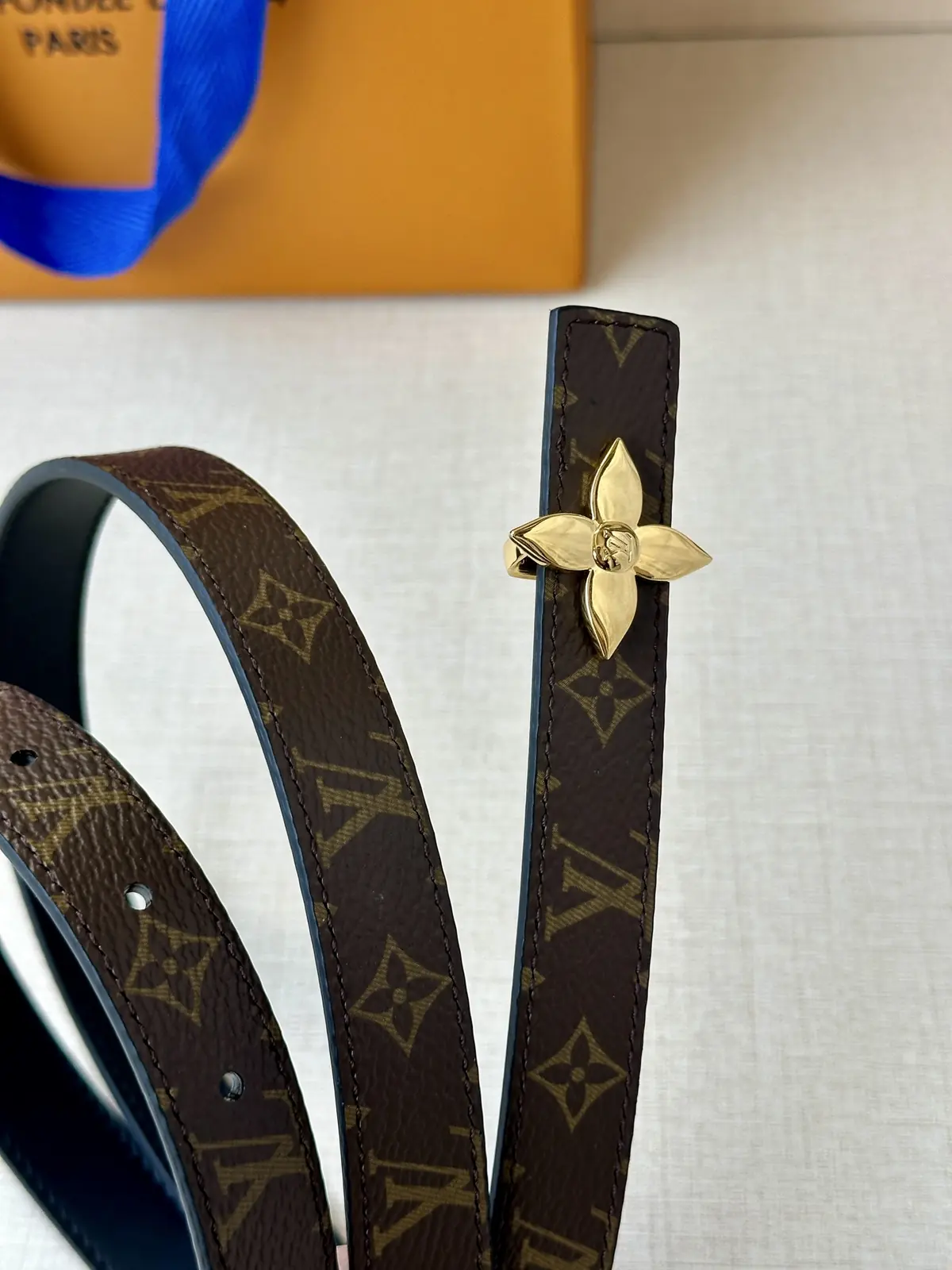 LV Style Gold Leather Women's Belt Lookbook Reference image 3