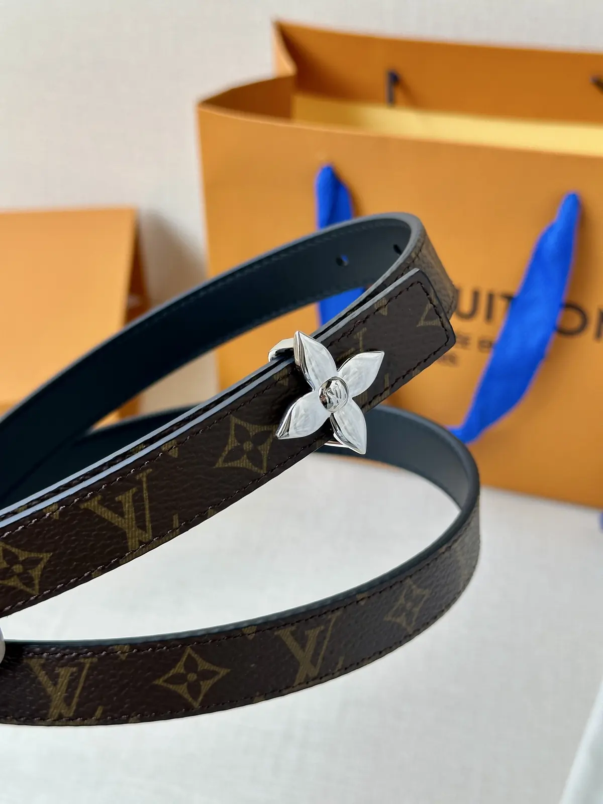 LV Style Gold Leather Women's Belt Lookbook Reference image 6