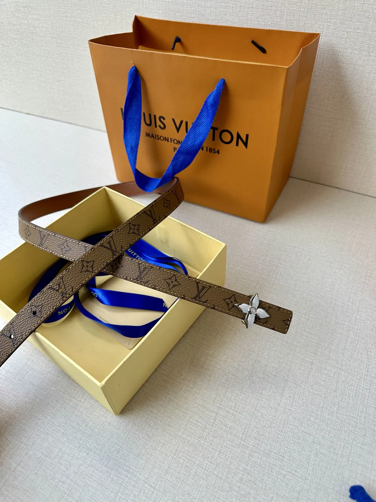 LV Style Gold Leather Women's Belt Lookbook Reference image 4
