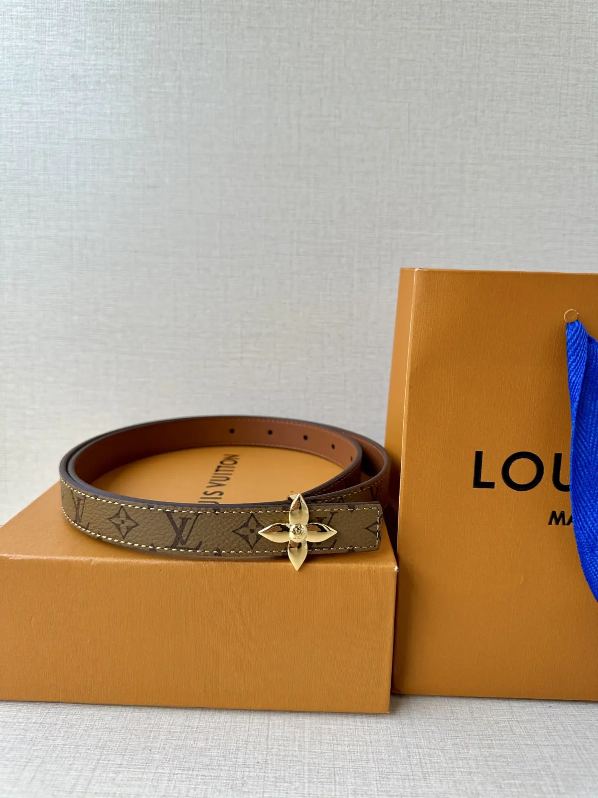 LV Style Gold Leather Women's Belt Lookbook Reference image 6
