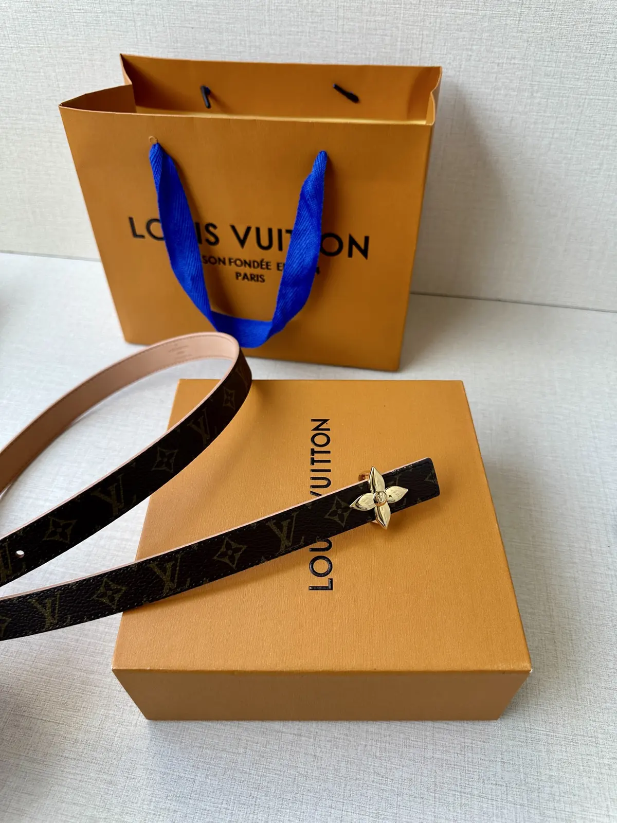 LV Style Gold Leather Women's Belt Lookbook Reference image 3