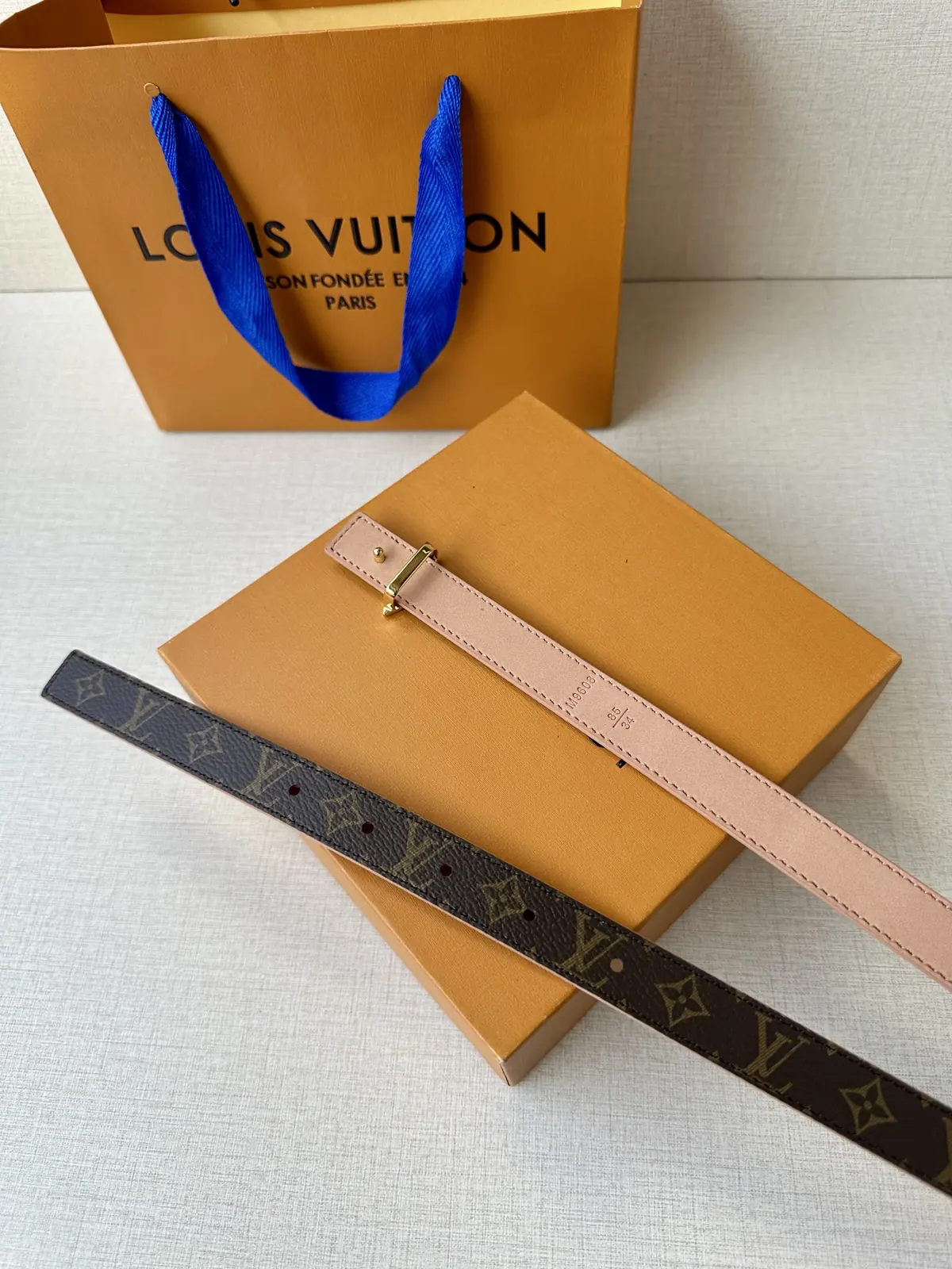 LV Style Gold Leather Women's Belt Lookbook Reference image 4
