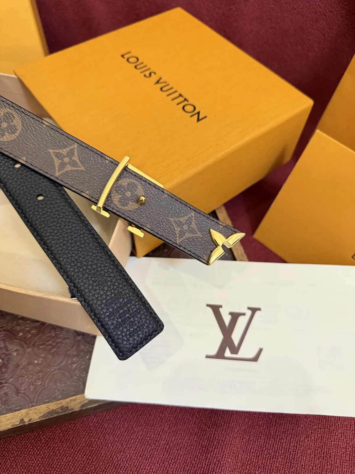 LV Style Gold Leather Women's Belt Lookbook Reference image 5