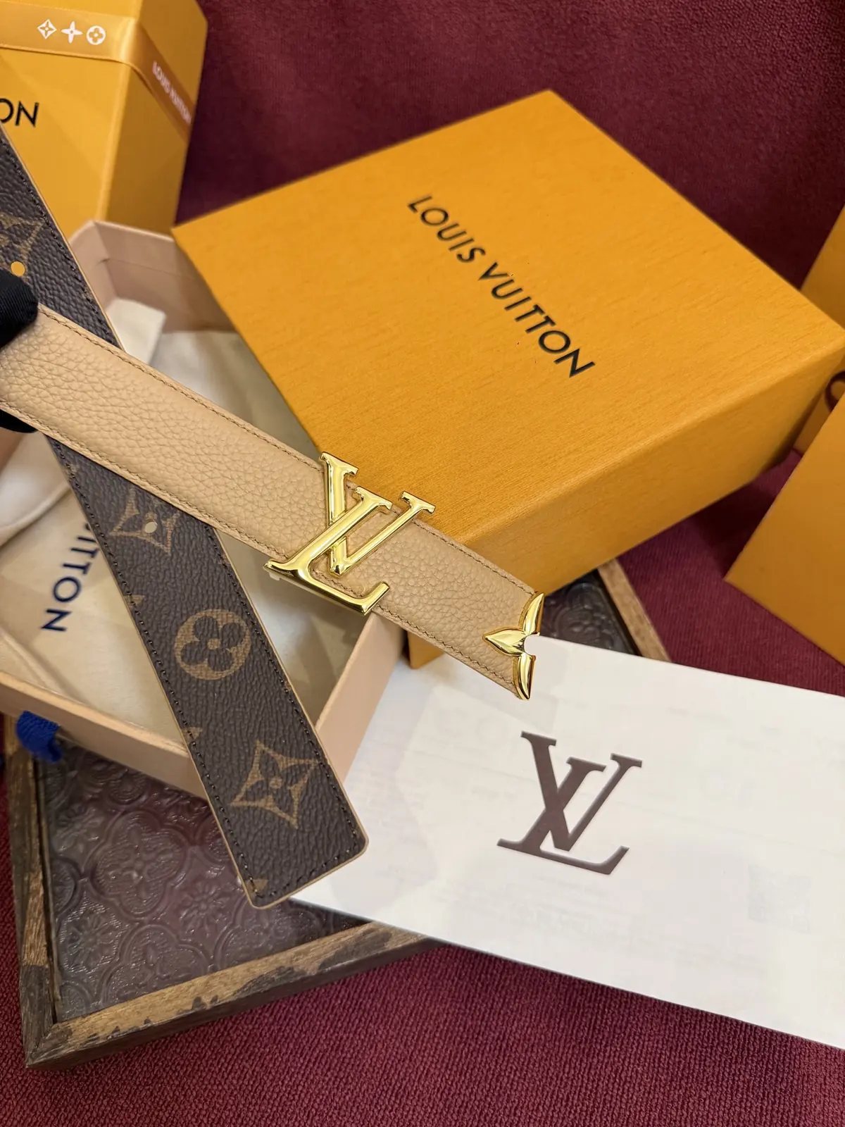 LV Style Gold Leather Women's Belt Lookbook Reference image 4