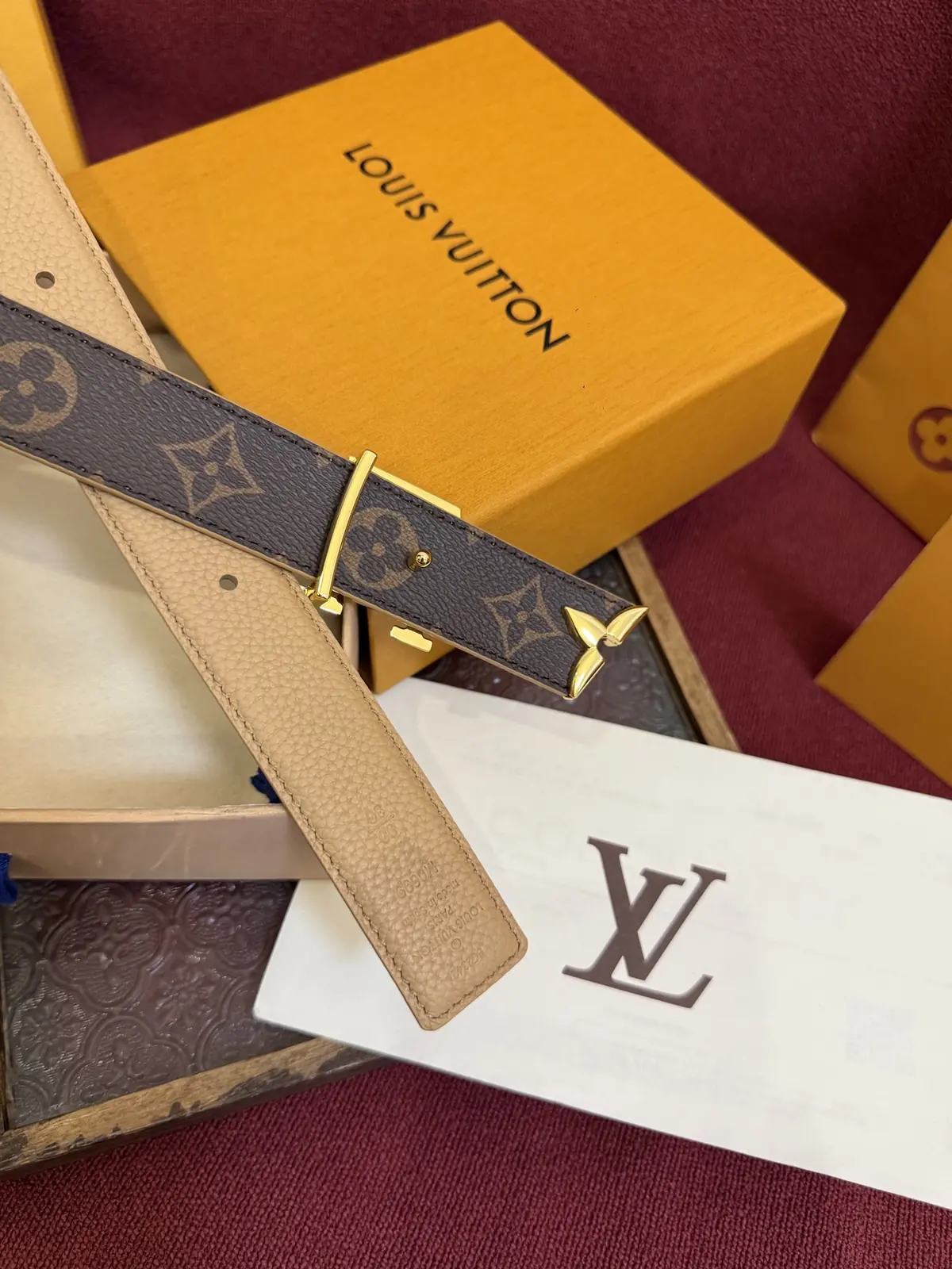 LV Style Gold Leather Women's Belt Lookbook Reference image 5