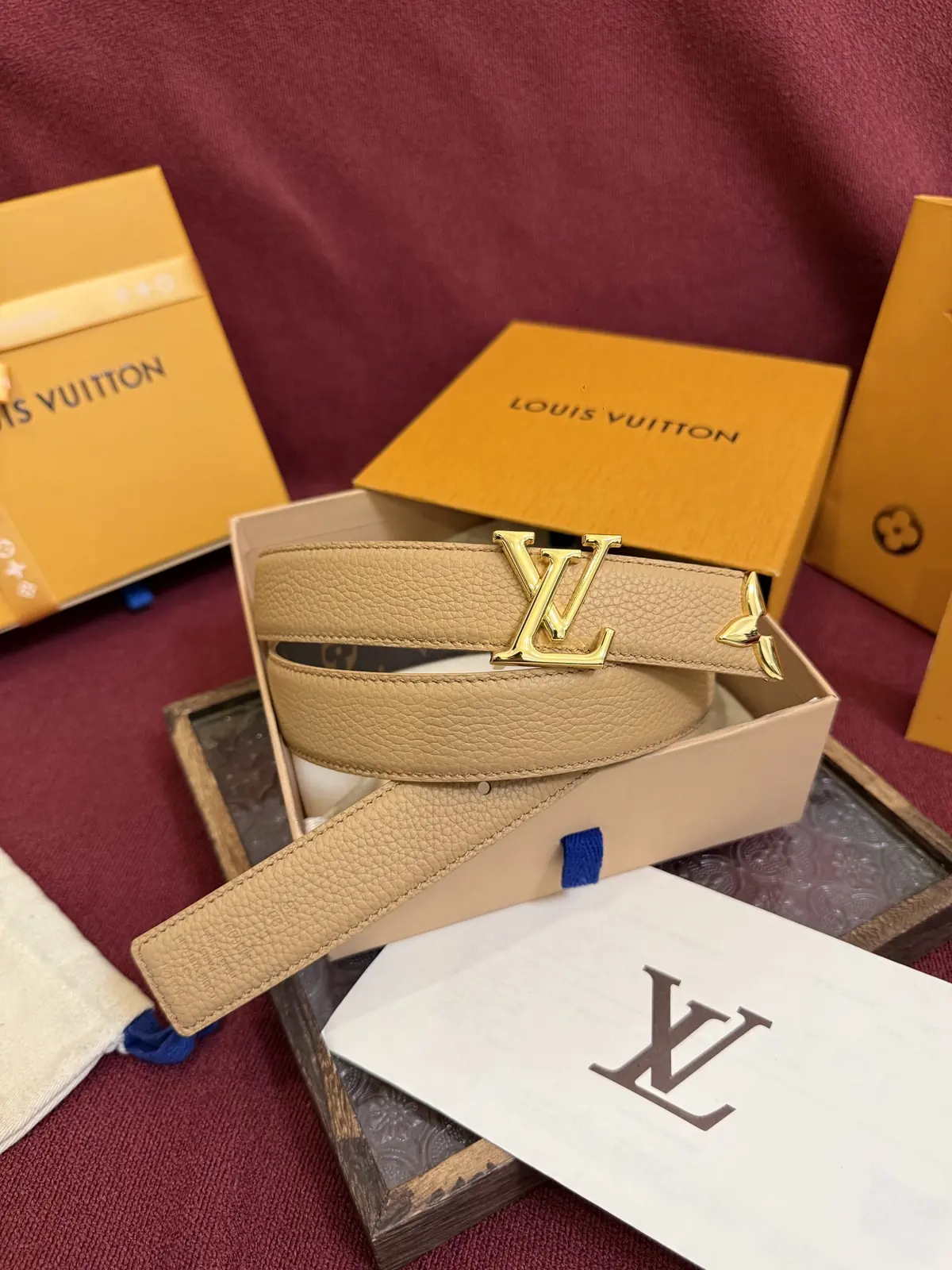 LV Style Gold Leather Women's Belt Lookbook Reference image 6